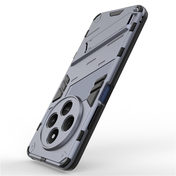 For Xiaomi Poco C75 4G / Redmi 14R 5G / 14C 4G Case PC+TPU Shockproof Phone Cover with Kickstand - Dark Blue