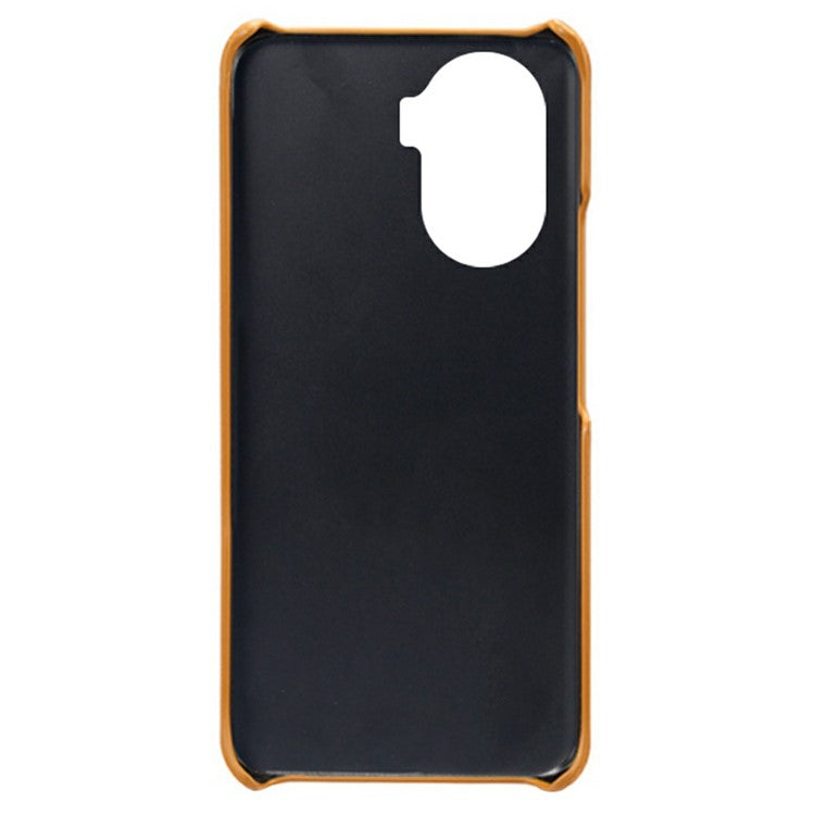For Honor X40i 5G Slim Shockproof Phone Cover Calf Texture PU Leather Coated Hard PC Anti-Scratch Phone Case - Orange