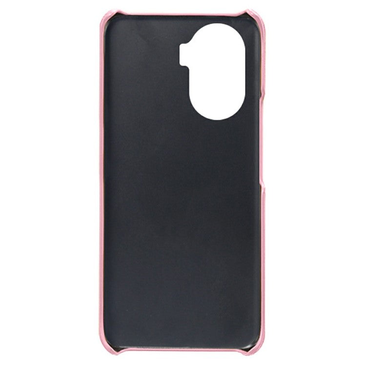 For Honor X40i 5G Slim Shockproof Phone Cover Calf Texture PU Leather Coated Hard PC Anti-Scratch Phone Case - Rose Gold