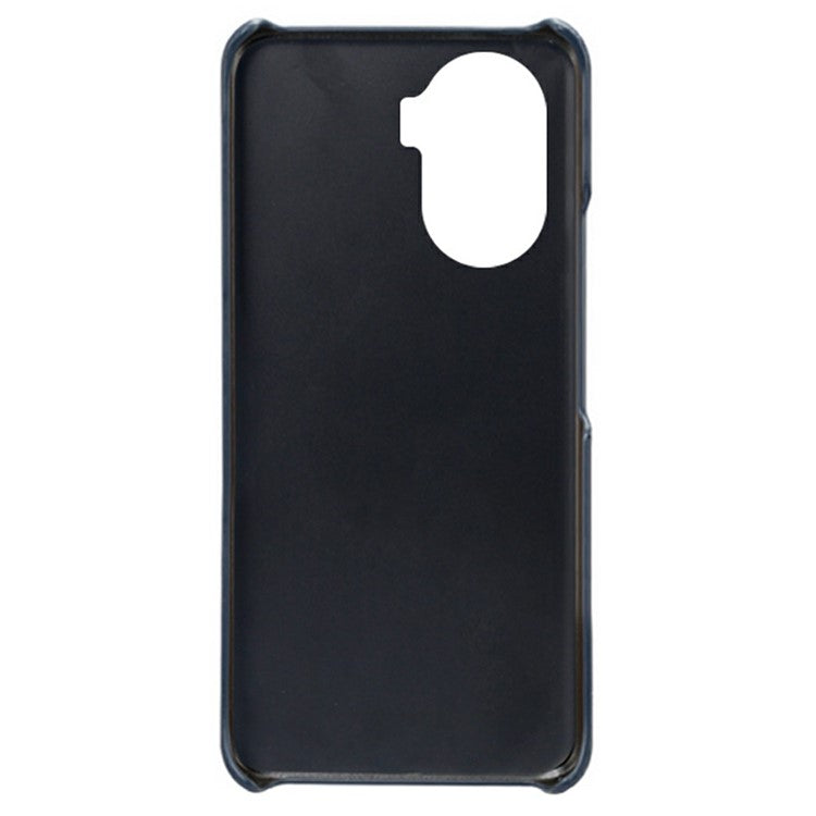 For Honor X40i 5G Slim Shockproof Phone Cover Calf Texture PU Leather Coated Hard PC Anti-Scratch Phone Case - Blue