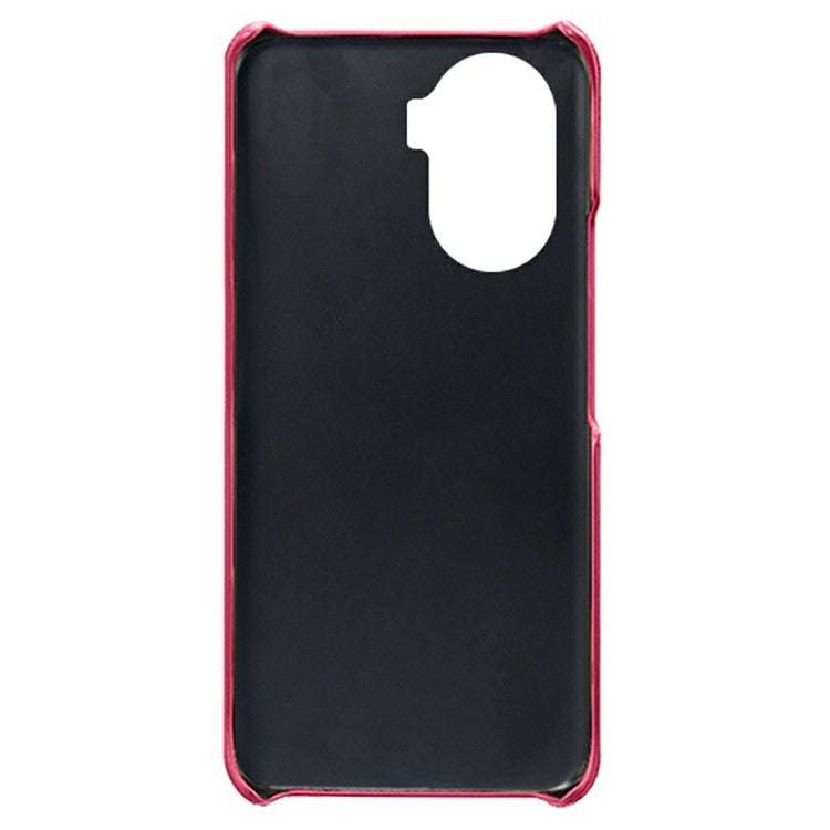 For Honor X40i 5G Slim Shockproof Phone Cover Calf Texture PU Leather Coated Hard PC Anti-Scratch Phone Case - Rose