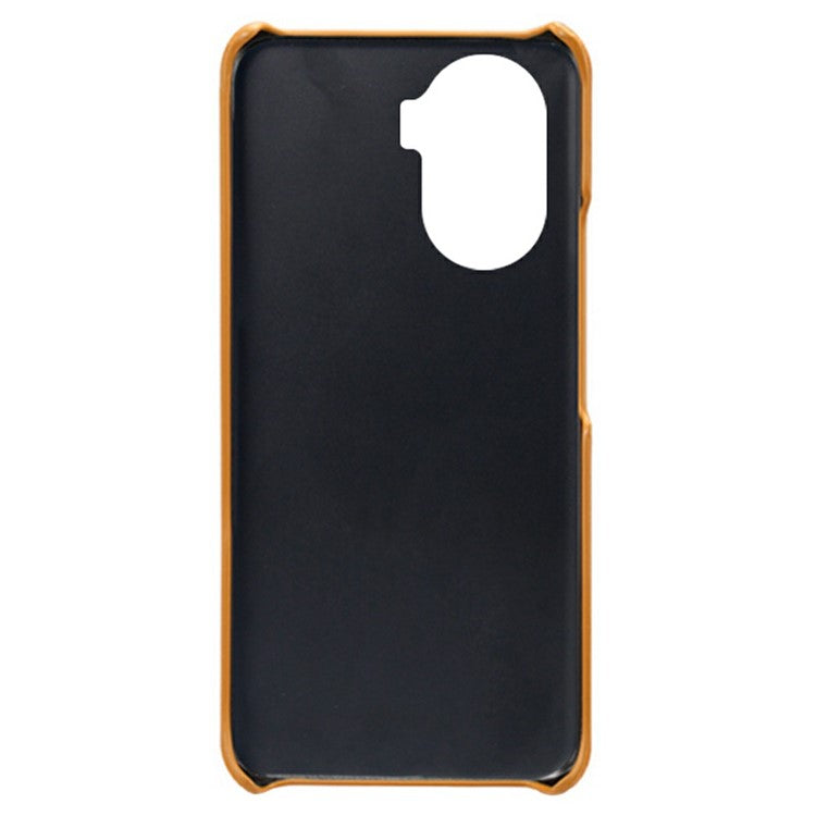 For Honor X40i 5G Dual Card Slots Holder Case PU Leather Coated Hard PC Protective Phone Cover - Orange