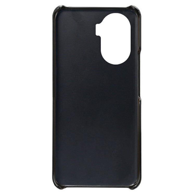 For Honor X40i 5G Dual Card Slots Holder Case PU Leather Coated Hard PC Protective Phone Cover - Black