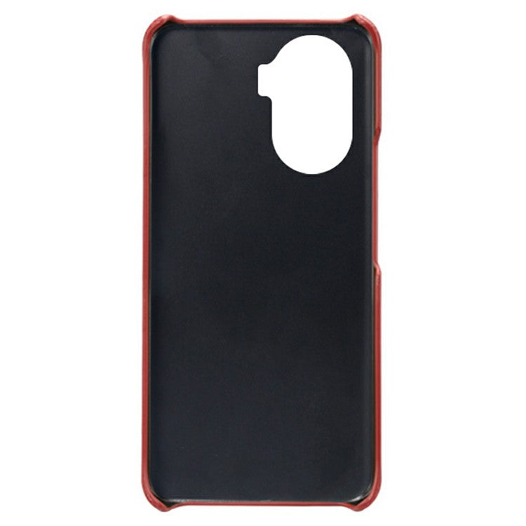 For Honor X40i 5G Dual Card Slots Holder Case PU Leather Coated Hard PC Protective Phone Cover - Red