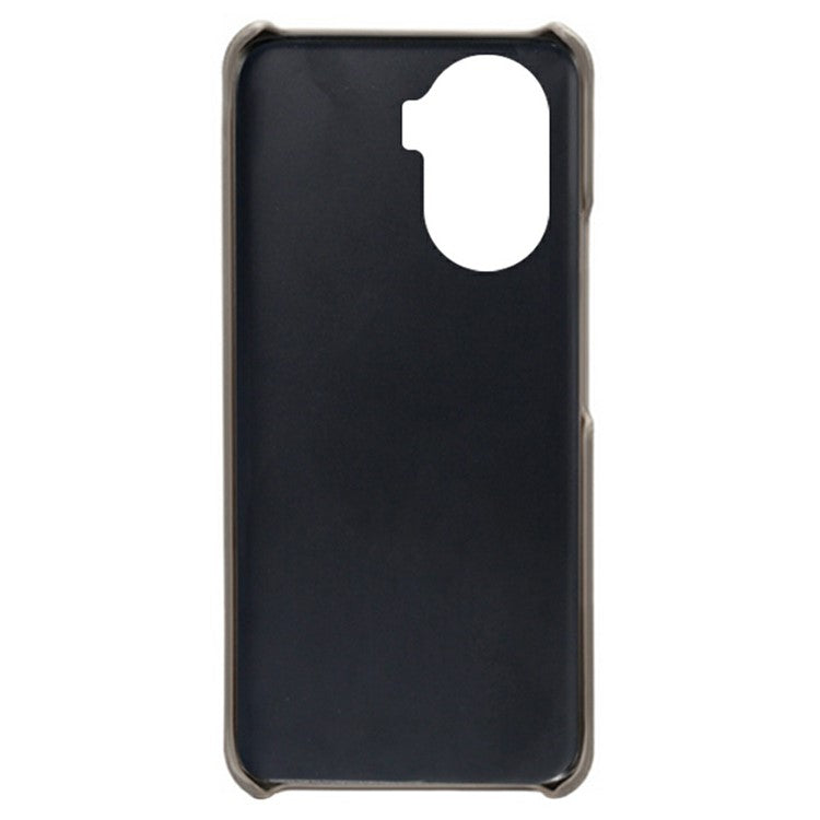 For Honor X40i 5G Dual Card Slots Holder Case PU Leather Coated Hard PC Protective Phone Cover - Grey
