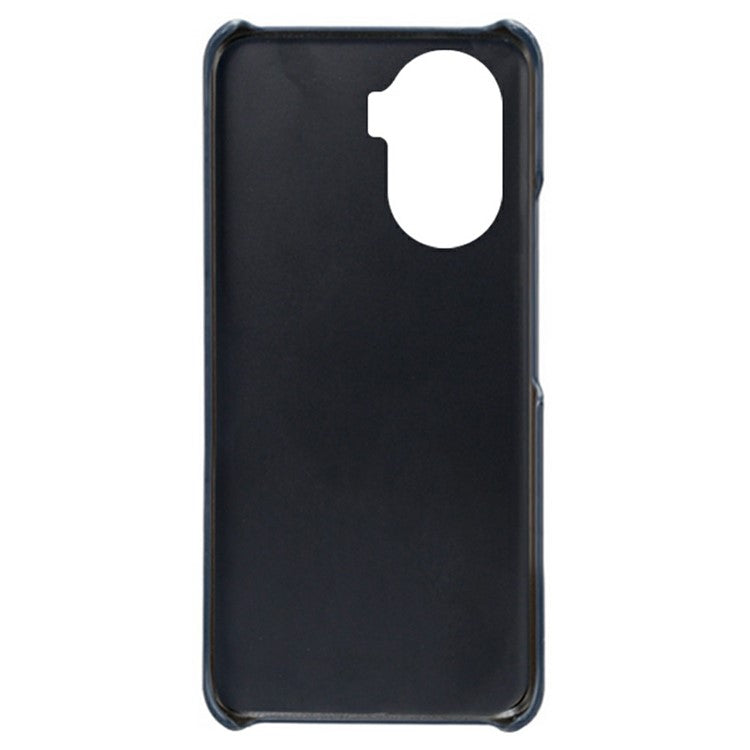 For Honor X40i 5G Dual Card Slots Holder Case PU Leather Coated Hard PC Protective Phone Cover - Blue