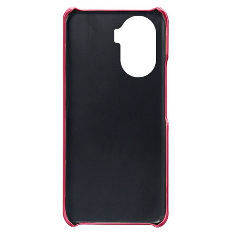 For Honor X40i 5G Dual Card Slots Holder Case PU Leather Coated Hard PC Protective Phone Cover - Rose