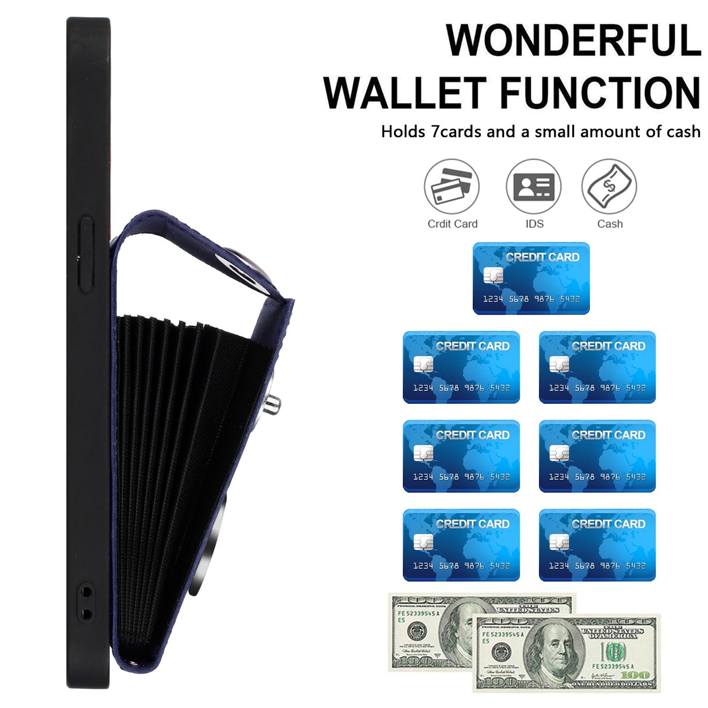 For Google Pixel 8a Case YB Leather Coating Series-7 Card Holder Leather TPU Phone Cover with Kickstand - Sapphire