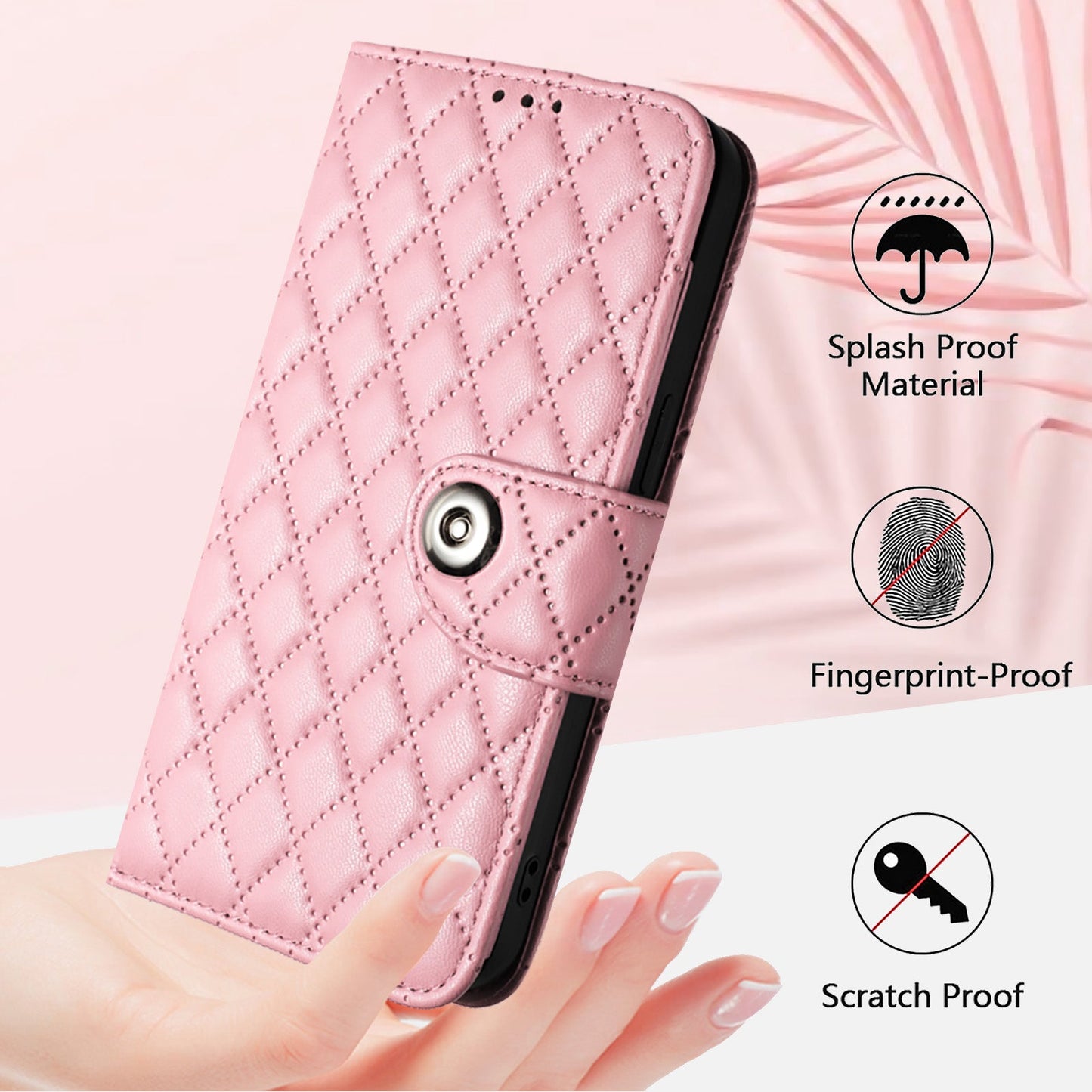For OnePlus Nord 4 Case YB Imprinting Series-8 Leather Wallet Phone Cover with 7 Card Slots - Pink