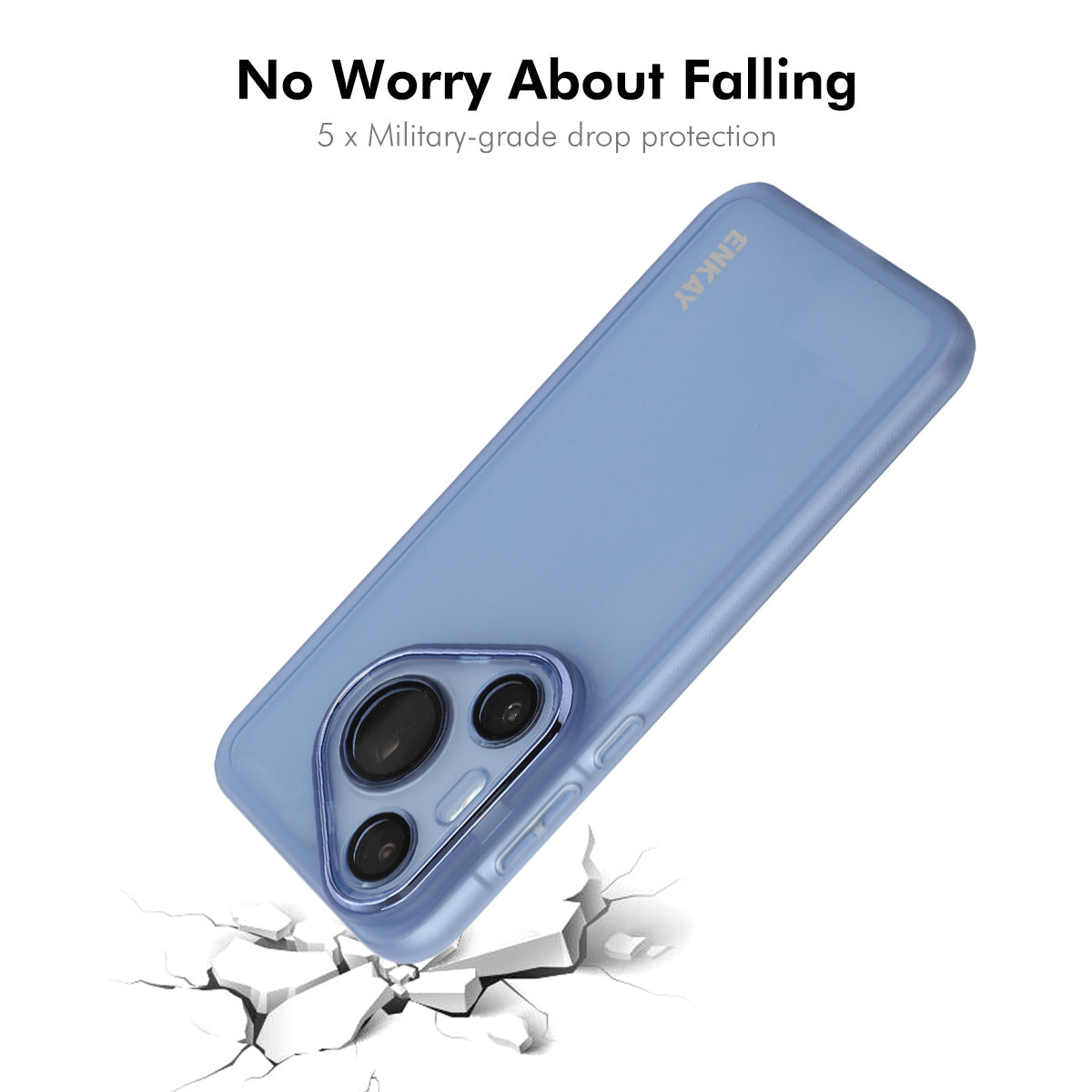 For Huawei Pura 70 ENKAY HAT PRINCE Case Matte TPU Phone Cover with Lens Film + 9H Glass Protector - Purple