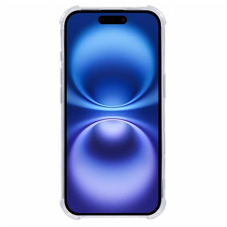 For iPhone 16 Case Electroplating Clear TPU Phone Cover with Lens Film - Silver