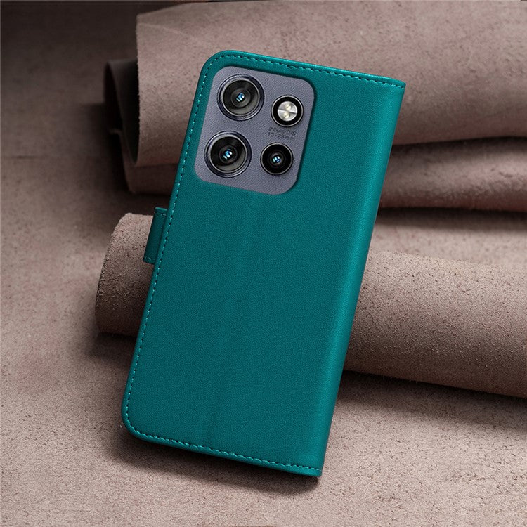 BINFEN COLOR BF17 For Motorola Edge 50 Neo 5G / Moto S50 5G / Thinkphone 25 5G Case Wallet Folio Flip Leather Cover - Green