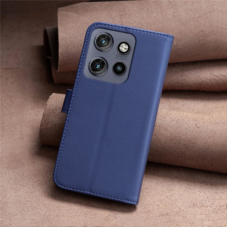 BINFEN COLOR BF17 For Motorola Edge 50 Neo 5G / Moto S50 5G / Thinkphone 25 5G Case Wallet Folio Flip Leather Cover - Blue