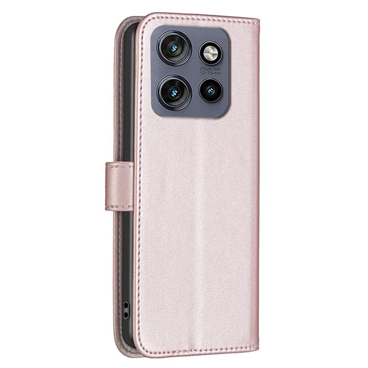 BINFEN COLOR BF17 For Motorola Edge 50 Neo 5G / Moto S50 5G / Thinkphone 25 5G Case Wallet Folio Flip Leather Cover - Pink