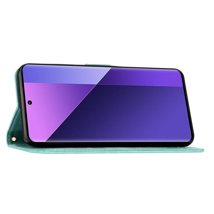 For Motorola Edge 50 Neo 5G / Moto S50 5G / Thinkphone 25 5G Case Pattern Imprint PU Leather Phone Wallet Cover with Strap - Baby Blue