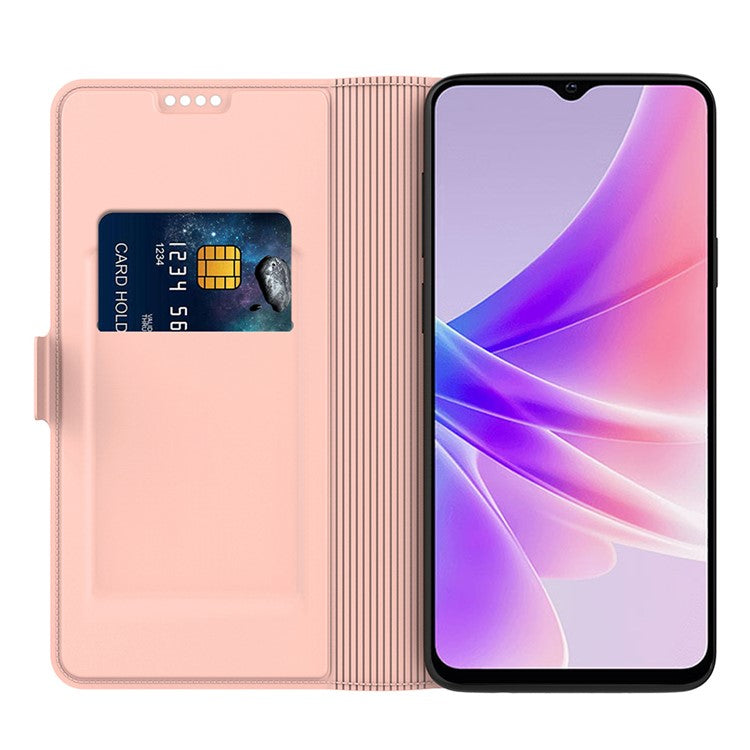 For Xiaomi Poco C75 4G / Redmi 14R 5G / 14C 4G Case Shockproof TPU Inner Shell Leather Phone Cover Card Slot - Rose Gold