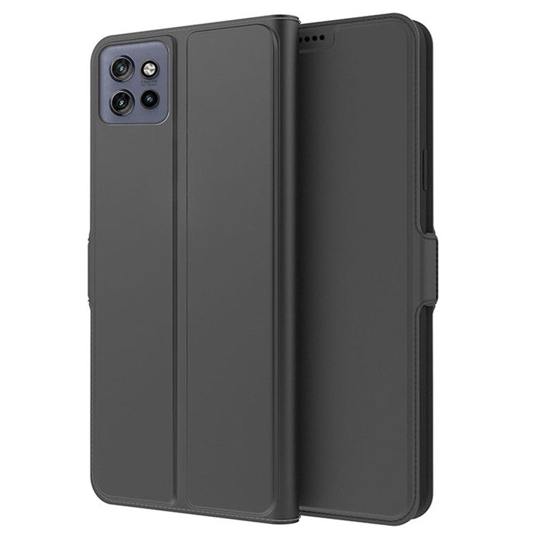 For Motorola Edge 50 Neo 5G / Moto S50 5G / Thinkphone 25 5G Case Shockproof TPU Inner Shell Leather Phone Cover Card Slot - Black