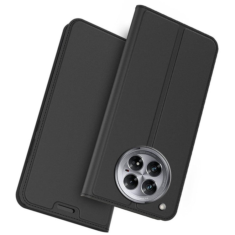 For Infinix Zero 40 5G Case PU Leather Phone Cover with Card Holder Stand Magnetic Closure - Black