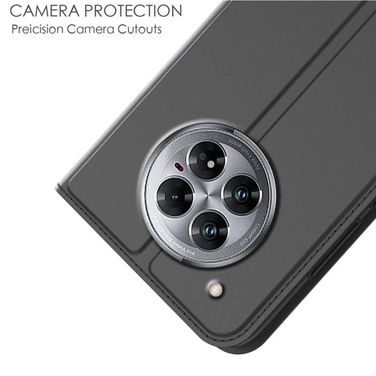 For Infinix Zero 40 5G Case PU Leather Phone Cover with Card Holder Stand Magnetic Closure - Black