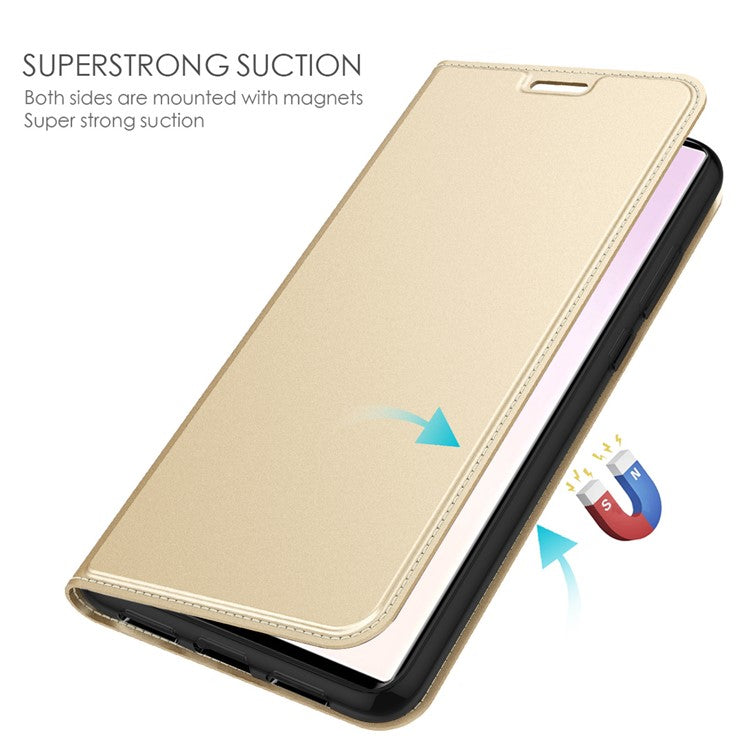 For Infinix Zero 40 5G Case PU Leather Phone Cover with Card Holder Stand Magnetic Closure - Gold