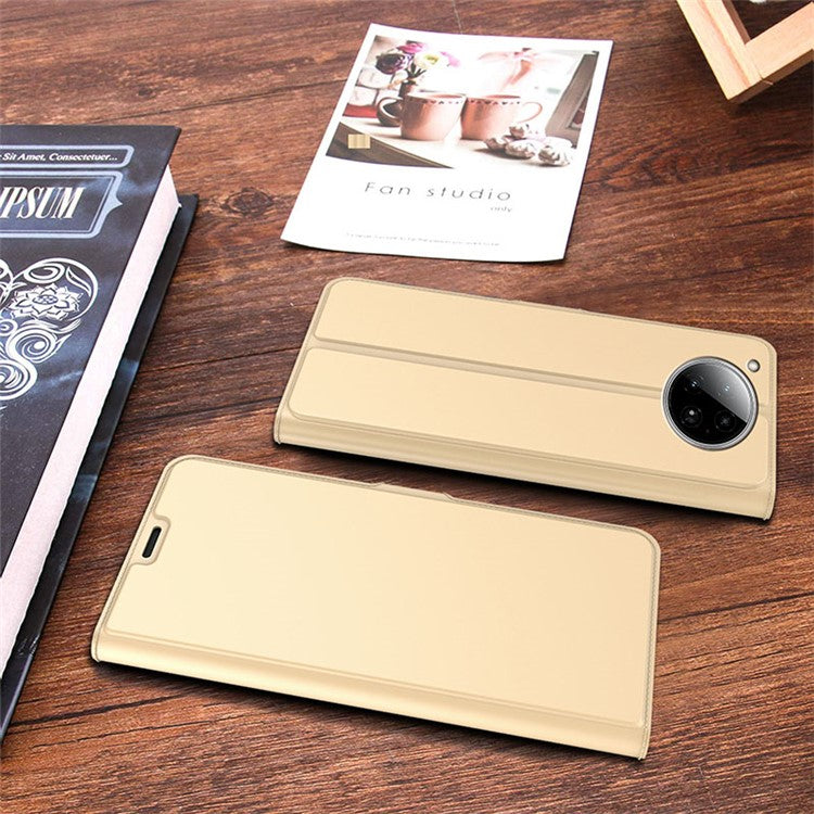 For Infinix Zero 40 4G Case Shockproof TPU Inner Shell Leather Phone Cover Card Slot - Gold