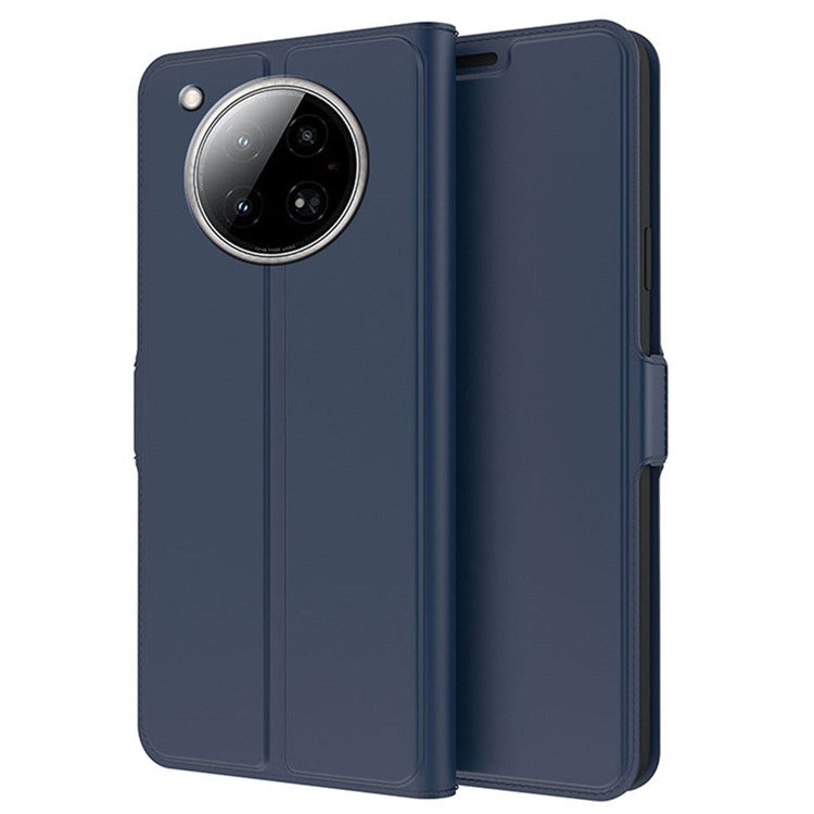 For Infinix Zero 40 4G Case Shockproof TPU Inner Shell Leather Phone Cover Card Slot - Blue
