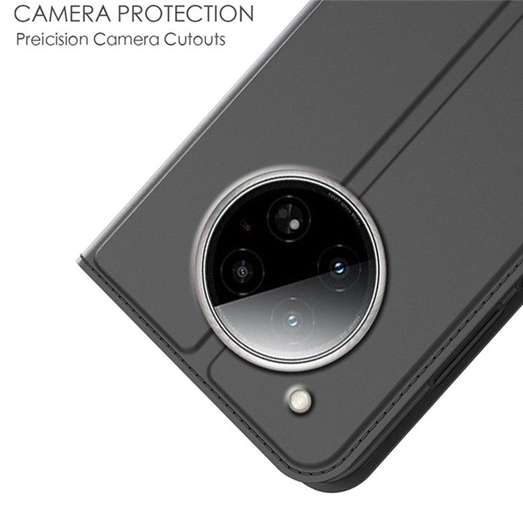 For Infinix Zero 40 4G Case PU Leather Phone Cover with Card Holder Stand Magnetic Closure - Black