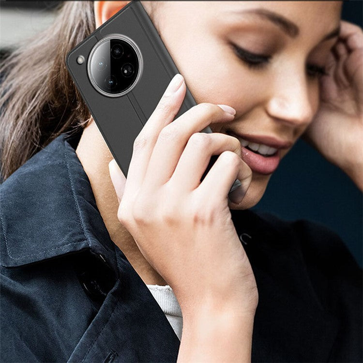 For Infinix Zero 40 4G Case PU Leather Phone Cover with Card Holder Stand Magnetic Closure - Black