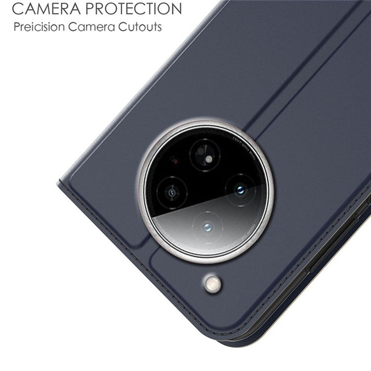 For Infinix Zero 40 4G Case PU Leather Phone Cover with Card Holder Stand Magnetic Closure - Blue