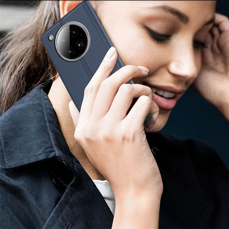 For Infinix Zero 40 4G Case PU Leather Phone Cover with Card Holder Stand Magnetic Closure - Blue