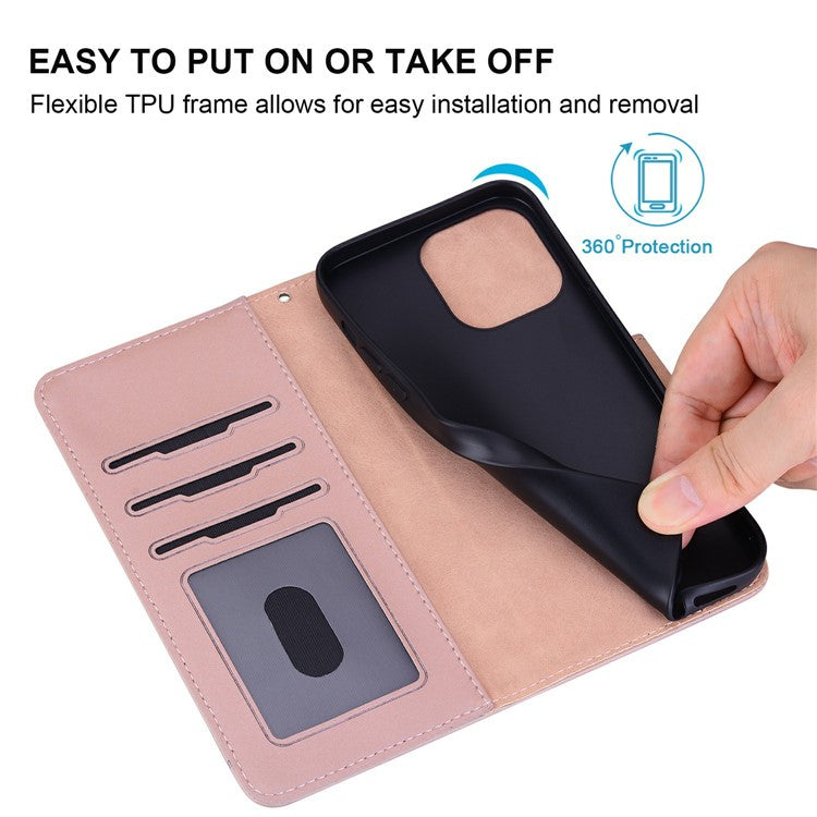For Xiaomi Poco C75 4G / Redmi 14R 5G / 14C 4G Case Cat Dandelion Imprint PU Leather Wallet Phone Cover with Strap - Pink