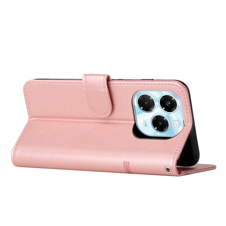 For Infinix Note 40X 5G Case Stand Flip Protective Leather Phone Cover - Rose Gold