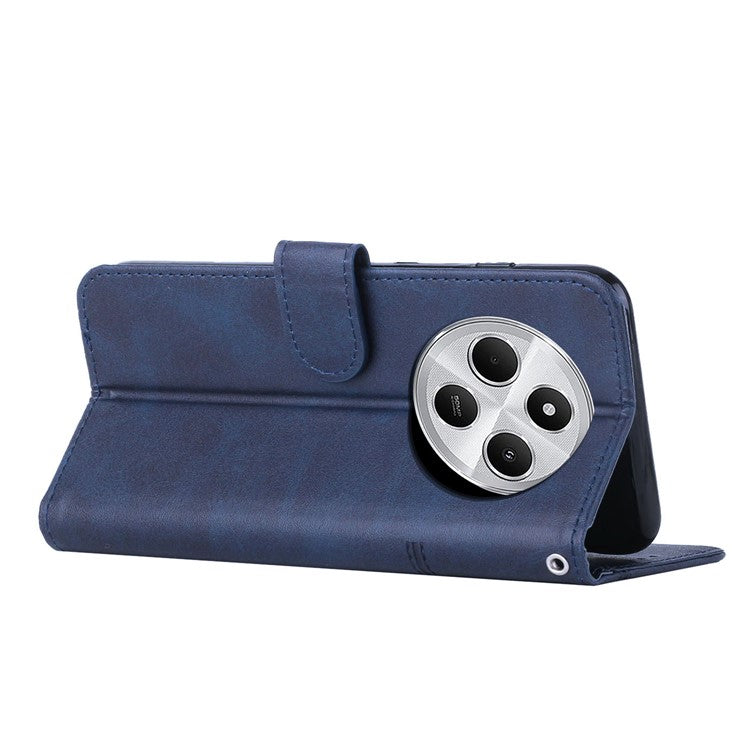 For Xiaomi Poco C75 4G / Redmi 14R 5G / 14C 4G Case Stand Flip Protective Leather Phone Cover - Sapphire