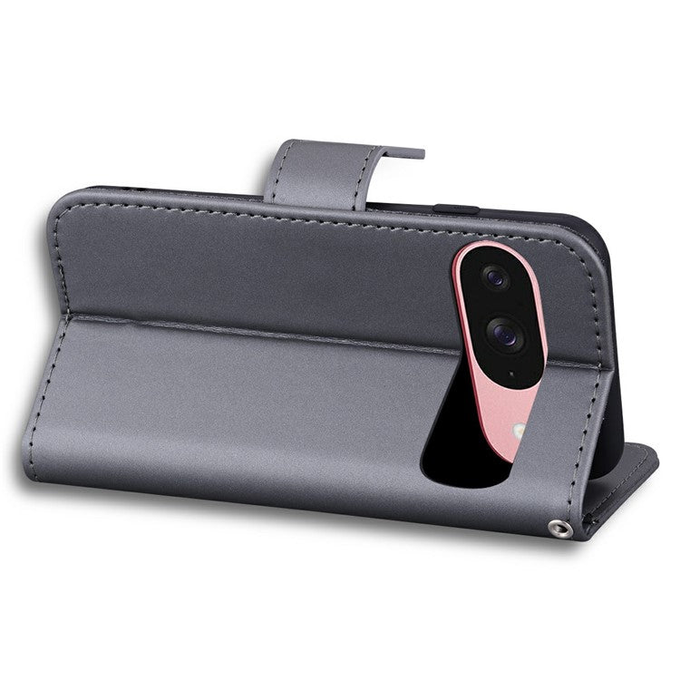For Google Pixel 9 / 9 Pro Case Cartoon Pattern Wallet Leather Phone Cover - Grey