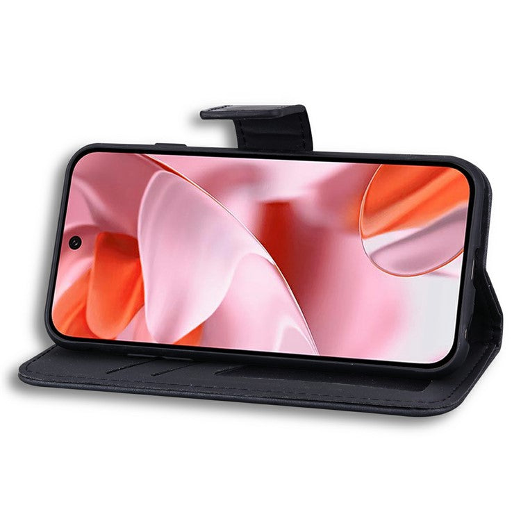 For Google Pixel 9 / 9 Pro Case Cartoon Pattern Wallet Leather Phone Cover - Black