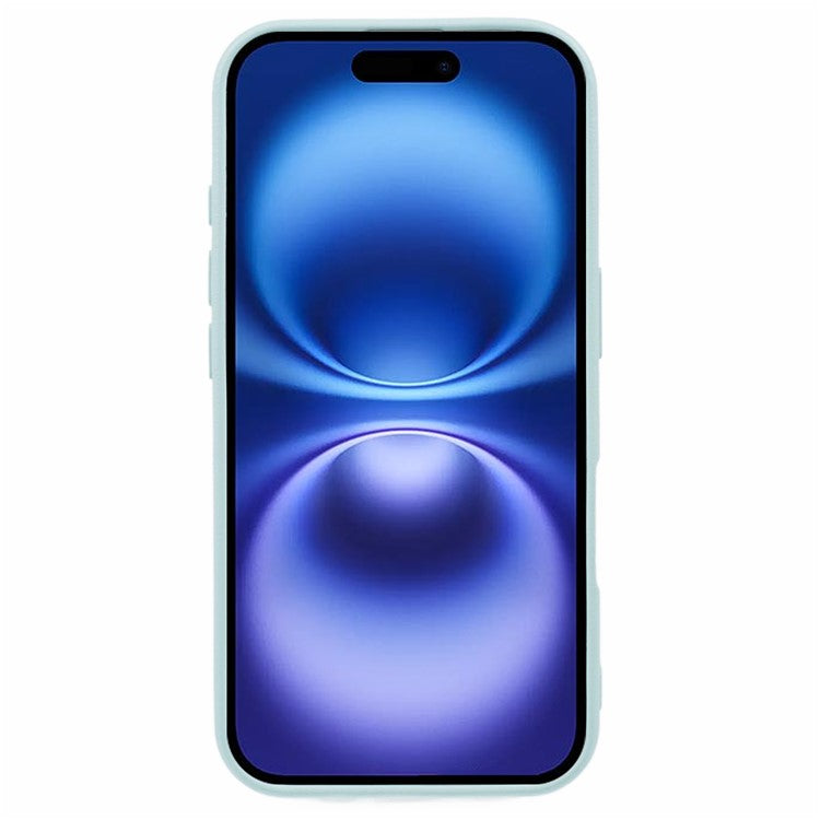 For iPhone 16 Plus Case TPU Splatter Paint Phone Cover - Cyan