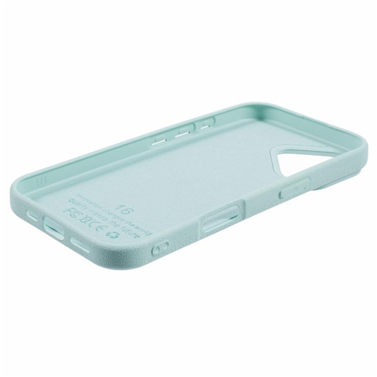 For iPhone 16 Plus Case TPU Splatter Paint Phone Cover - Cyan