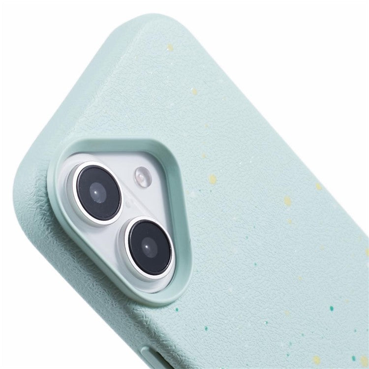 For iPhone 16 Plus Case TPU Splatter Paint Phone Cover - Cyan