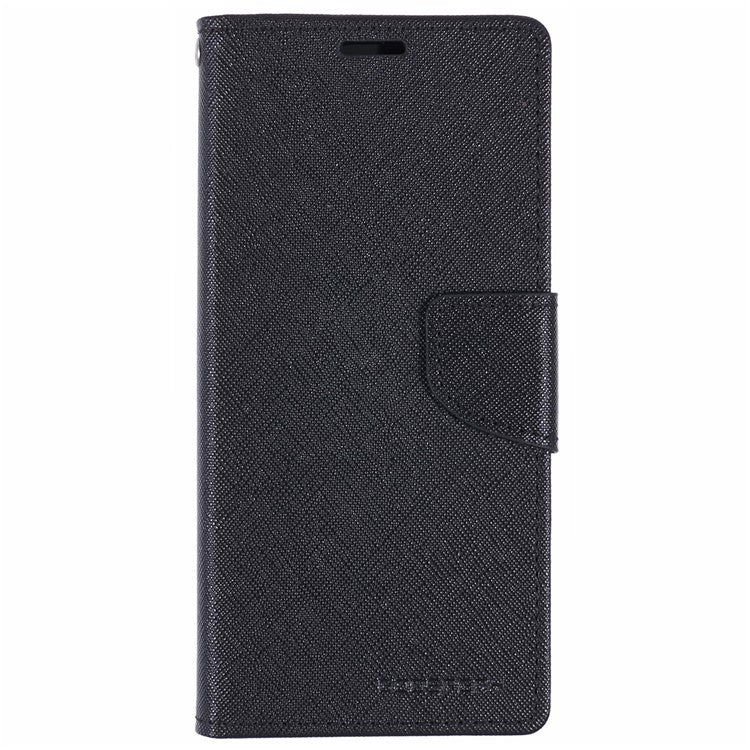 MERCURY GOOSPERY For iPhone 16 Plus Case PU Leather Wallet Phone Cover - Black