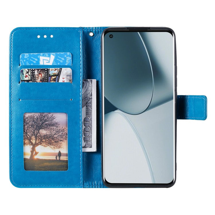 For Motorola Edge 50 Neo 5G / Moto S50 5G / Thinkphone 25 5G Case Imprinted Totem PU Leather Wallet Stand Phone Cover - Blue