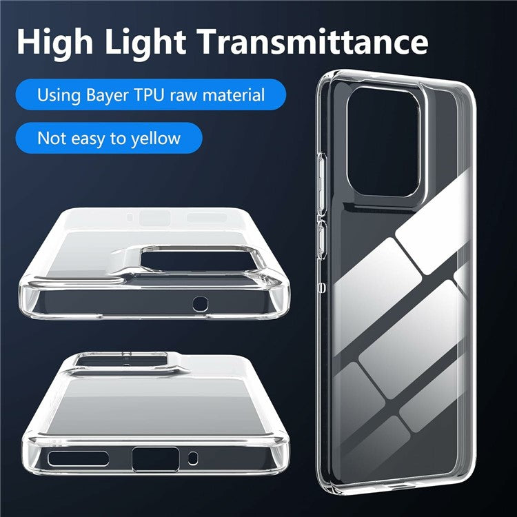 For Motorola Edge 50 Neo 5G / Moto S50 5G / Thinkphone 25 5G Case Anti-Fingerprint Crystal Clear TPU Phone Cover