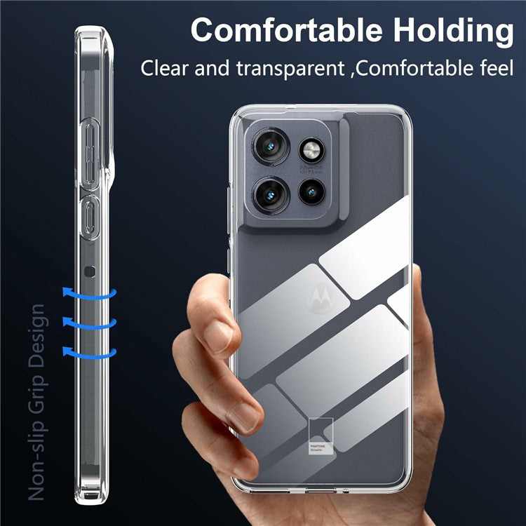 For Motorola Edge 50 Neo 5G / Moto S50 5G / Thinkphone 25 5G Case Anti-Fingerprint Crystal Clear TPU Phone Cover