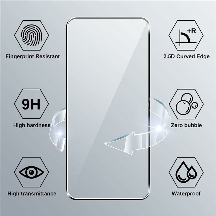 For Motorola Edge 50 Neo 5G / Moto S50 5G / Thinkphone 25 5G Clear TPU Anti-Scratch Phone Case + 2.5D Arc Edge Screen Protector