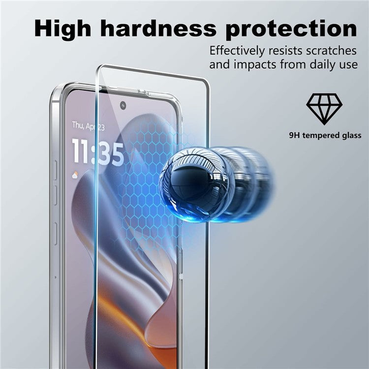 For Motorola Edge 50 Neo 5G / Moto S50 5G / Thinkphone 25 5G Clear TPU Anti-Scratch Phone Case + 2.5D Arc Edge Screen Protector