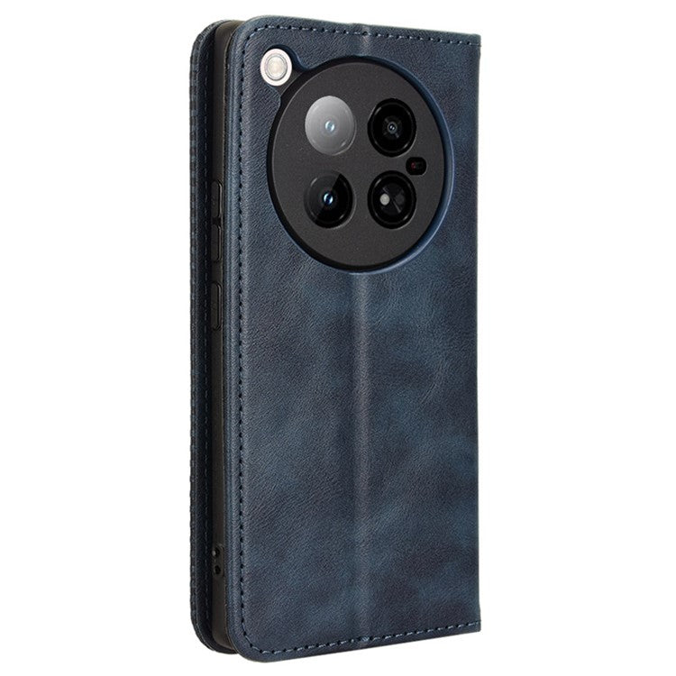 For Infinix Zero 40 4G X6860 Leather Case Wallet Stand Retro Texture Phone Cover - Blue