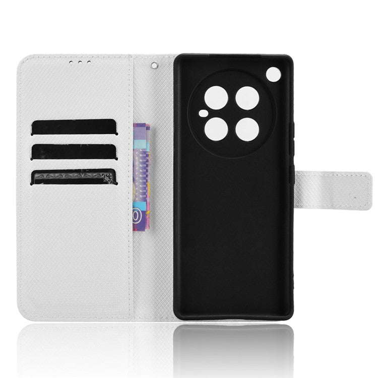 For Infinix Zero 40 4G X6860 Case PU Leather Diamond Texture Wallet Phone Cover - White