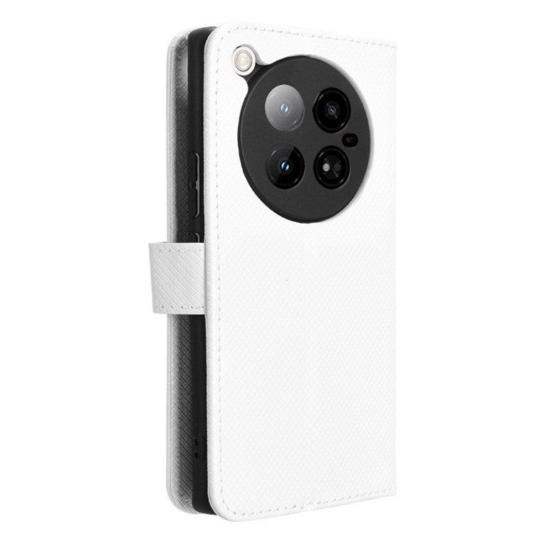 For Infinix Zero 40 4G X6860 Case PU Leather Diamond Texture Wallet Phone Cover - White