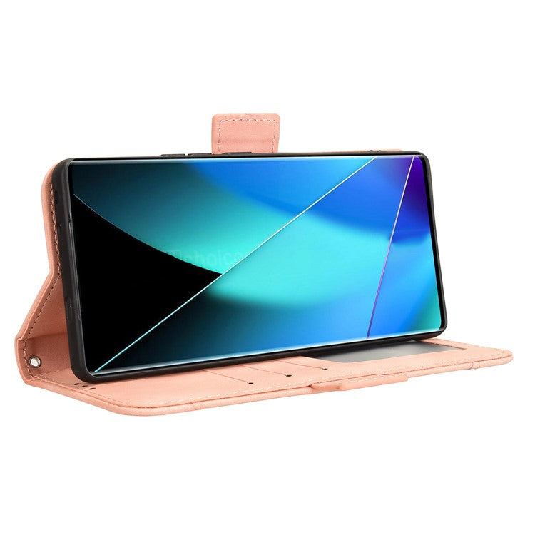 For Infinix Zero 40 4G X6860 Leather Case Phone Wallet Cover with Multiple Card Slots - Pink