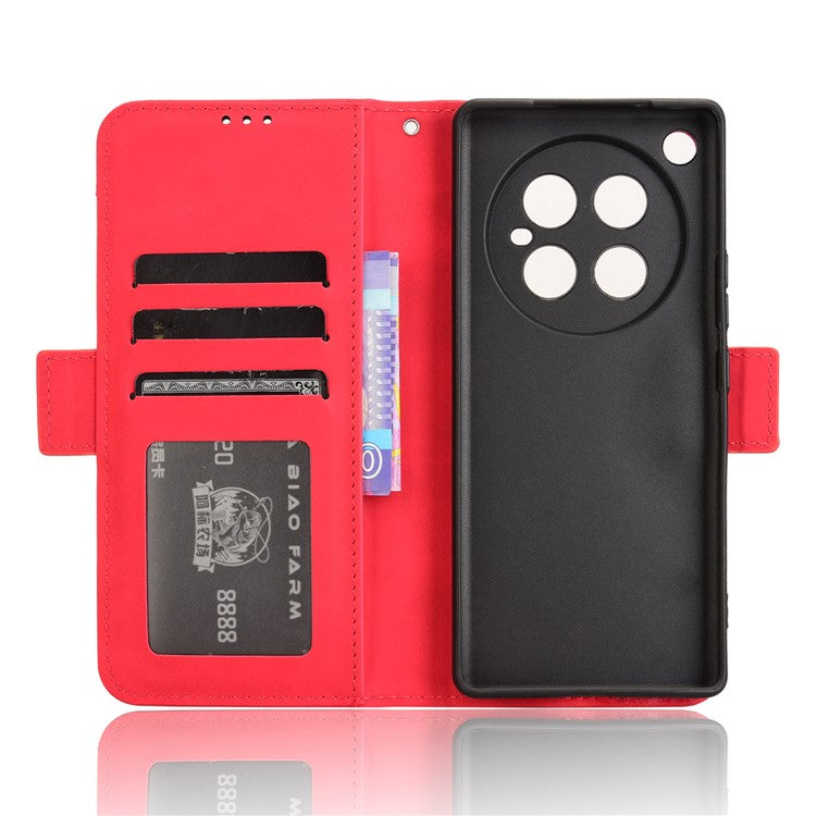 For Infinix Zero 40 4G X6860 Leather Case Phone Wallet Cover with Multiple Card Slots - Red