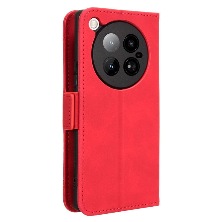 For Infinix Zero 40 4G X6860 Leather Case Phone Wallet Cover with Multiple Card Slots - Red